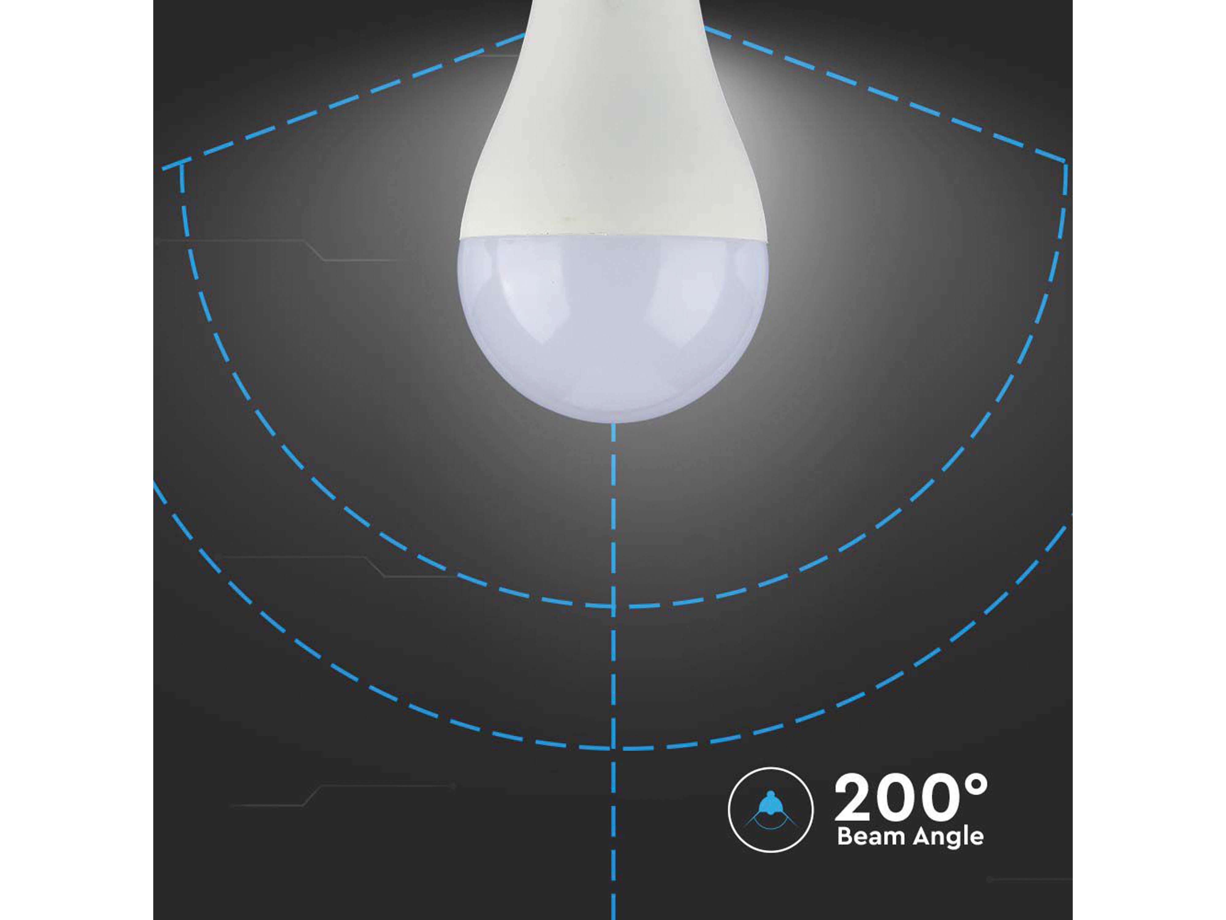V-TAC LED-Lampe, Tropfenform, E27, EEK: F, 15W, 1521lm, 4000K, 5 Stück V-TAC LED-Lampe, Tropfenform, E27, EEK: F, 15W, 1521lm, 4000K, 5 Stück
