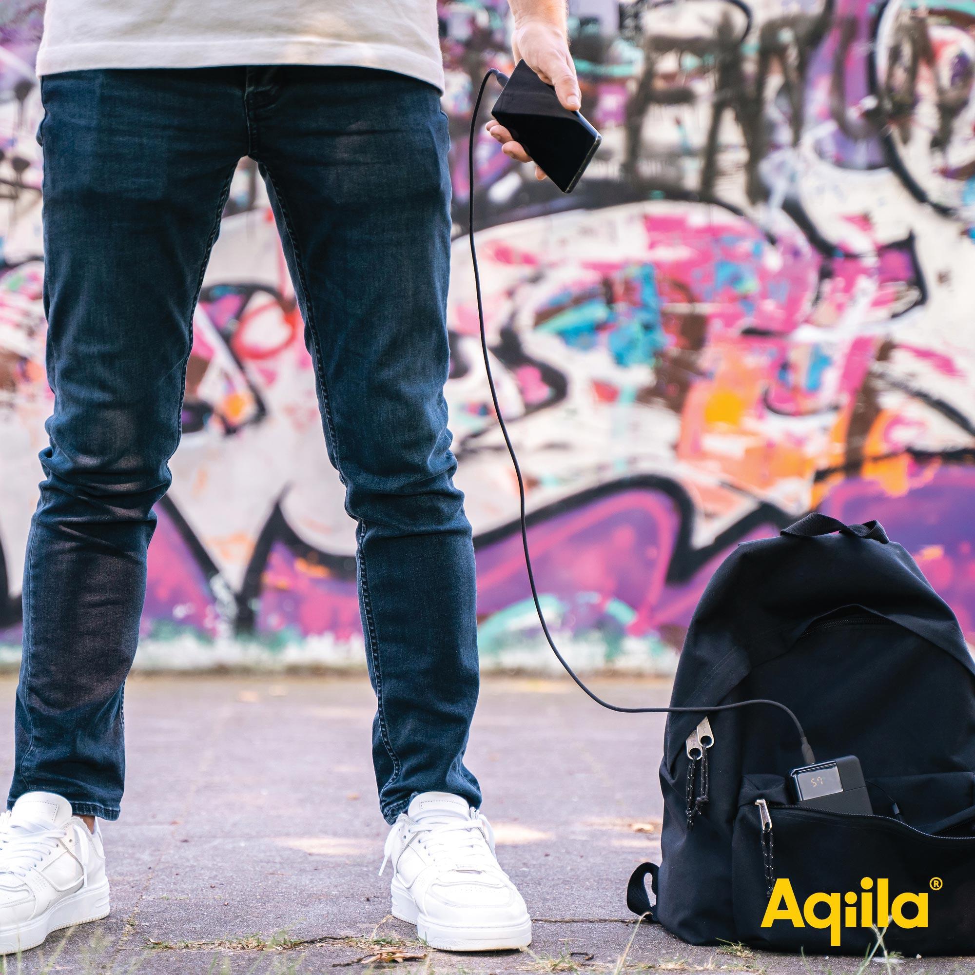 AQIILA Powerbank Powerbird B20+, 65 W, 20.000mAh, 1x USB-A, 2x USB-C, schwarz AQIILA Powerbank Powerbird B20+, 65 W, 20.000mAh, 1x USB-A, 2x USB-C, schwarz