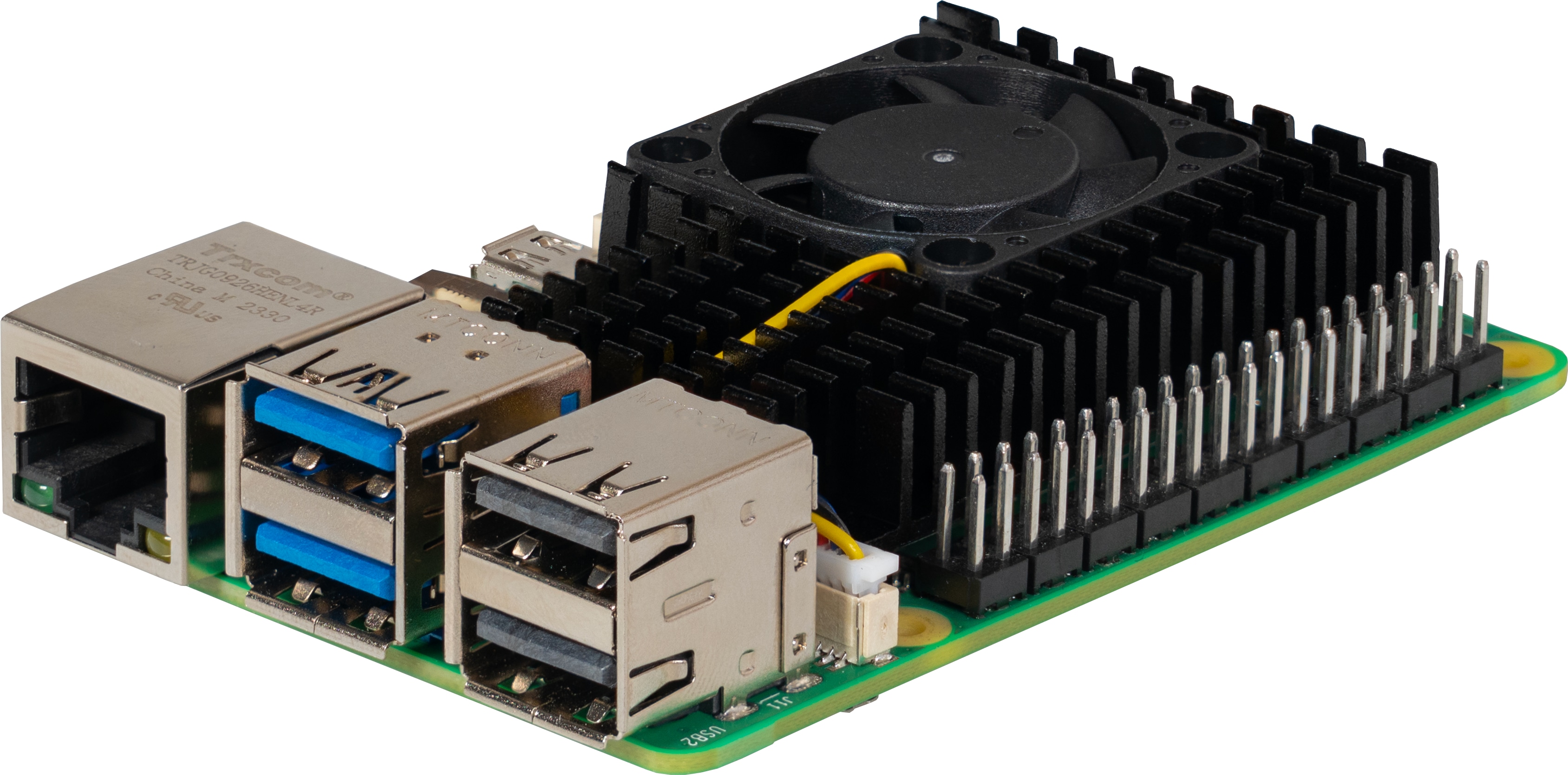 JOY-IT Aluminiumkühlkörper mit integriertem Lüfter, RB-heatsink5, für Raspberry Pi 5