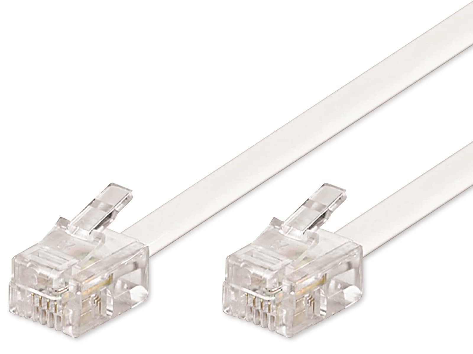 GOOBAY Telefon-Anschlusskabel, 6P4C, weiß, 3 m GOOBAY Telefon-Anschlusskabel, 6P4C, weiß, 3 m