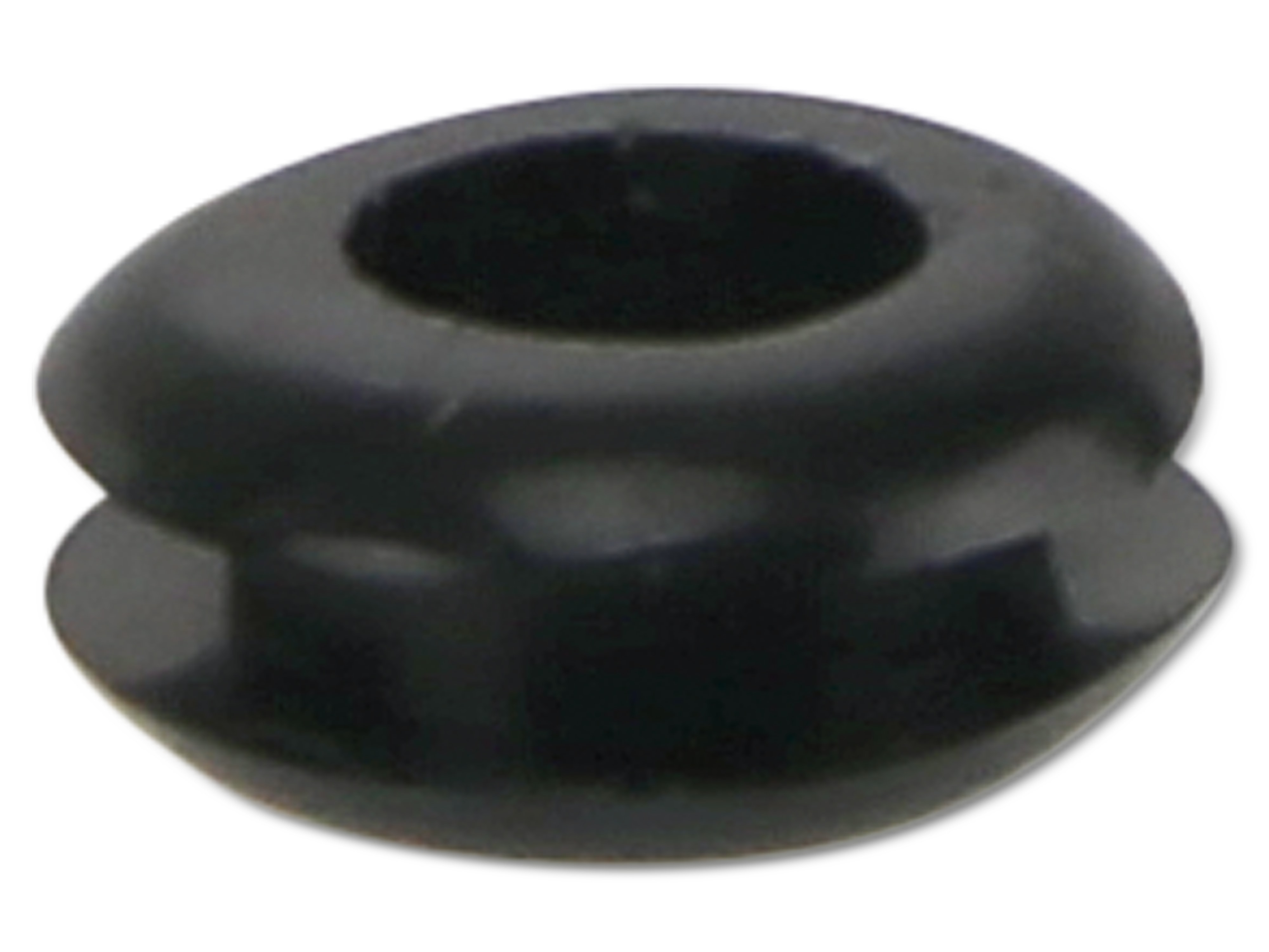 KSS Kabeldurchführungstülle PVC weich, schwarz, Plattenstärke 1,7, Loch-Ø 5, offen, 1 Stück KSS Kabeldurchführungstülle PVC weich, schwarz, Plattenstärke 1,7, Loch-Ø 5, offen, 1 Stück