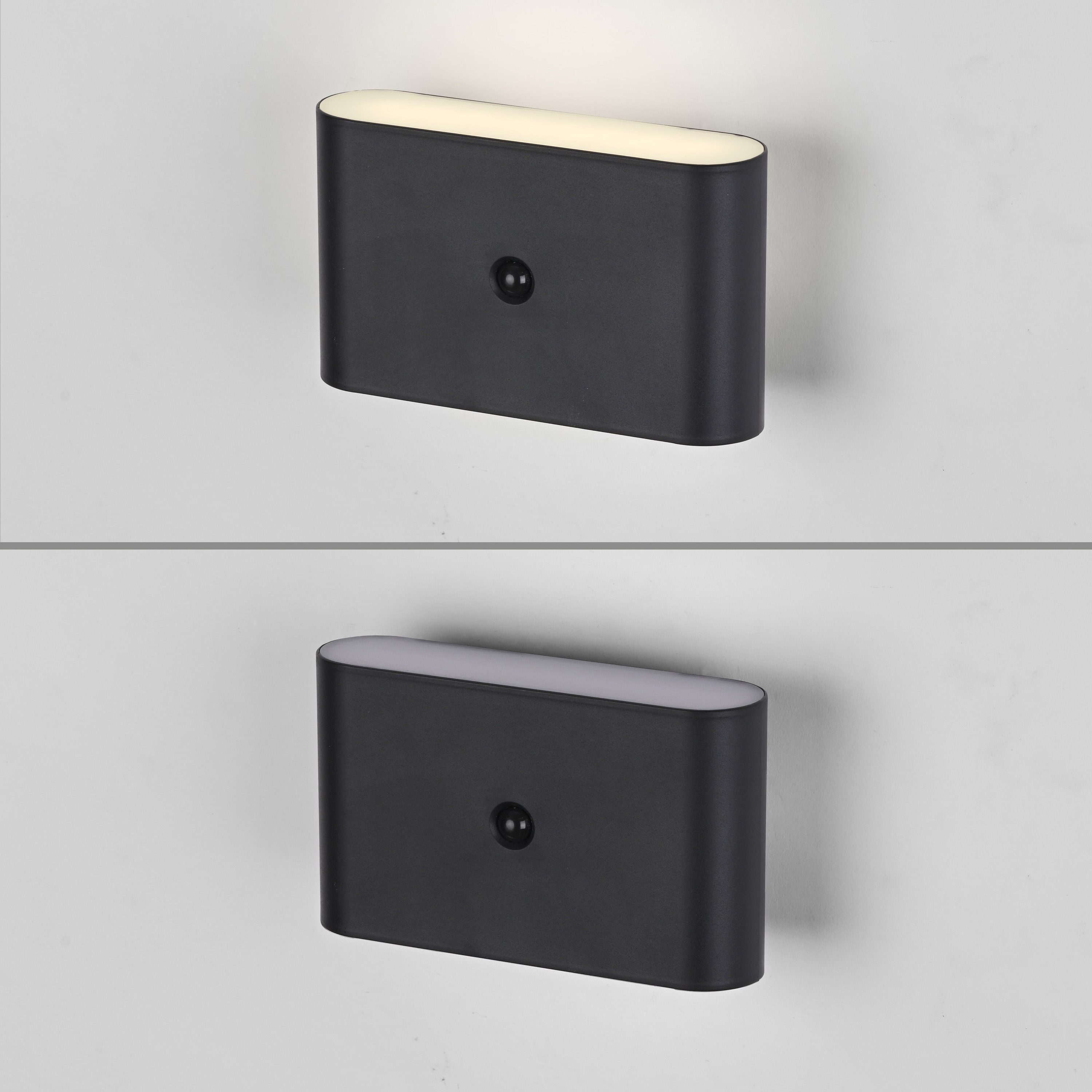 JUST LIGHT LED-Akku-Wandleuchte 19475-18, 3W, 3000K, 330lm, warmweiß, IP44, schwarz