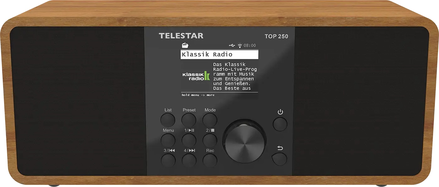 TELESTAR Internetradio TOP 250, DAB+/UKW, Bluetooth, Holzoptik TELESTAR Internetradio TOP 250, DAB+/UKW, Bluetooth, Holzoptik