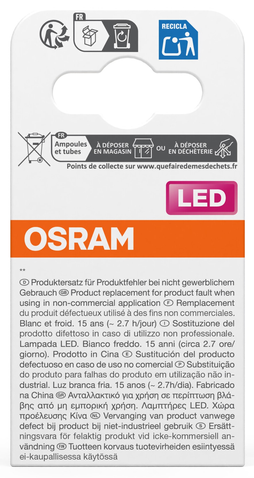 OSRAM LED-Lampe STAR, GU5.3, 6,1 W, 4000 K, EEK: E, 621 lm, IP20, neutralweiß OSRAM LED-Lampe STAR, GU5.3, 2,4 W, 4000 K, EEK: E, 230 lm, IP20, neutralweiß