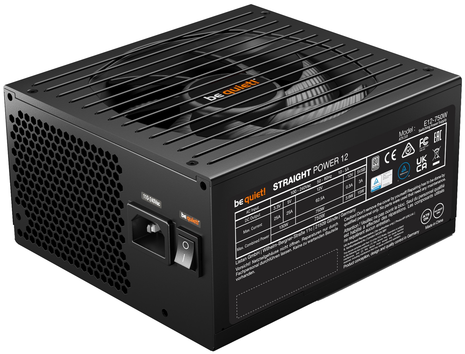 BE QUIET! PC-Netzteil Straight Power 12 750W BE QUIET! PC-Netzteil Straight Power 12 750W
