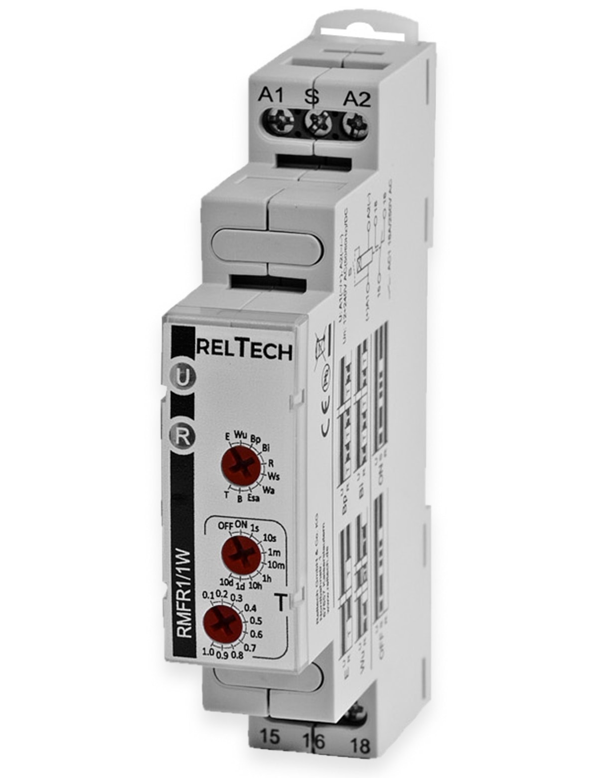 RELTECH Zeitrelais RMFR1, 1 Wechsler, 10 Funktionen RELTECH Zeitrelais RMFR1, 1 Wechsler, 10 Funktionen