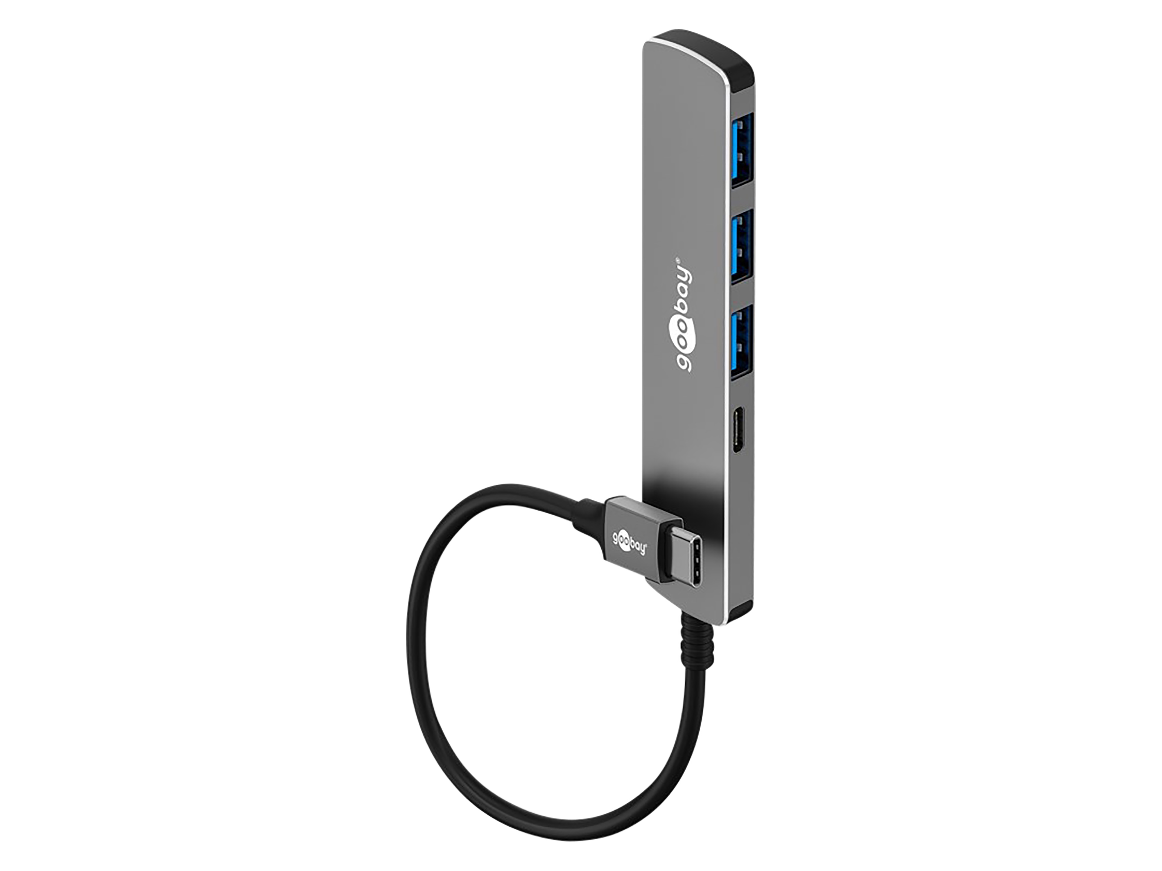 GOOBAY USB3.2 Hub 79158 Slim 4 Port USB-C auf USB-C/USB-A 5 Gbit/s GOOBAY USB3.2 Hub 79158 Slim 4 Port USB-C auf USB-C/USB-A 5 Gbit/s