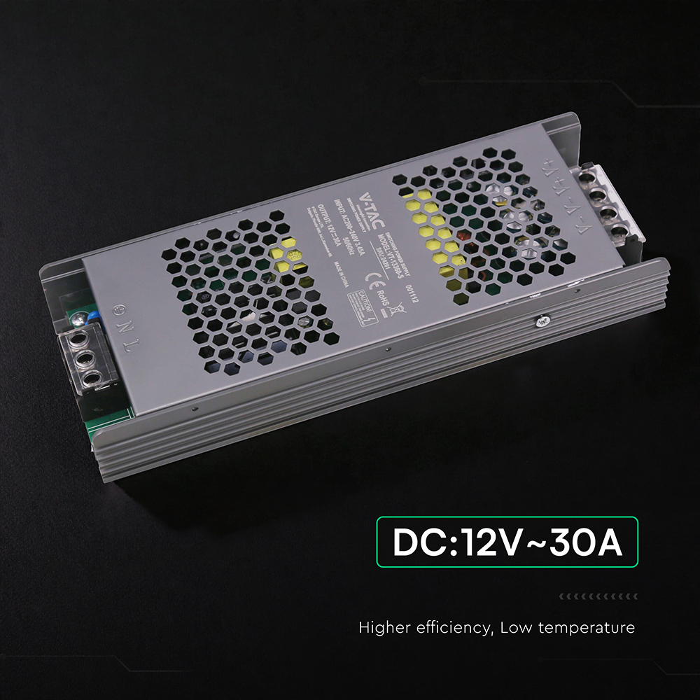 V-TAC Schaltnetzteil, VT-24261, 12V/30A, 360W, IP20 V-TAC Schaltnetzteil, VT-24261, 12V/30A, 360W, IP20