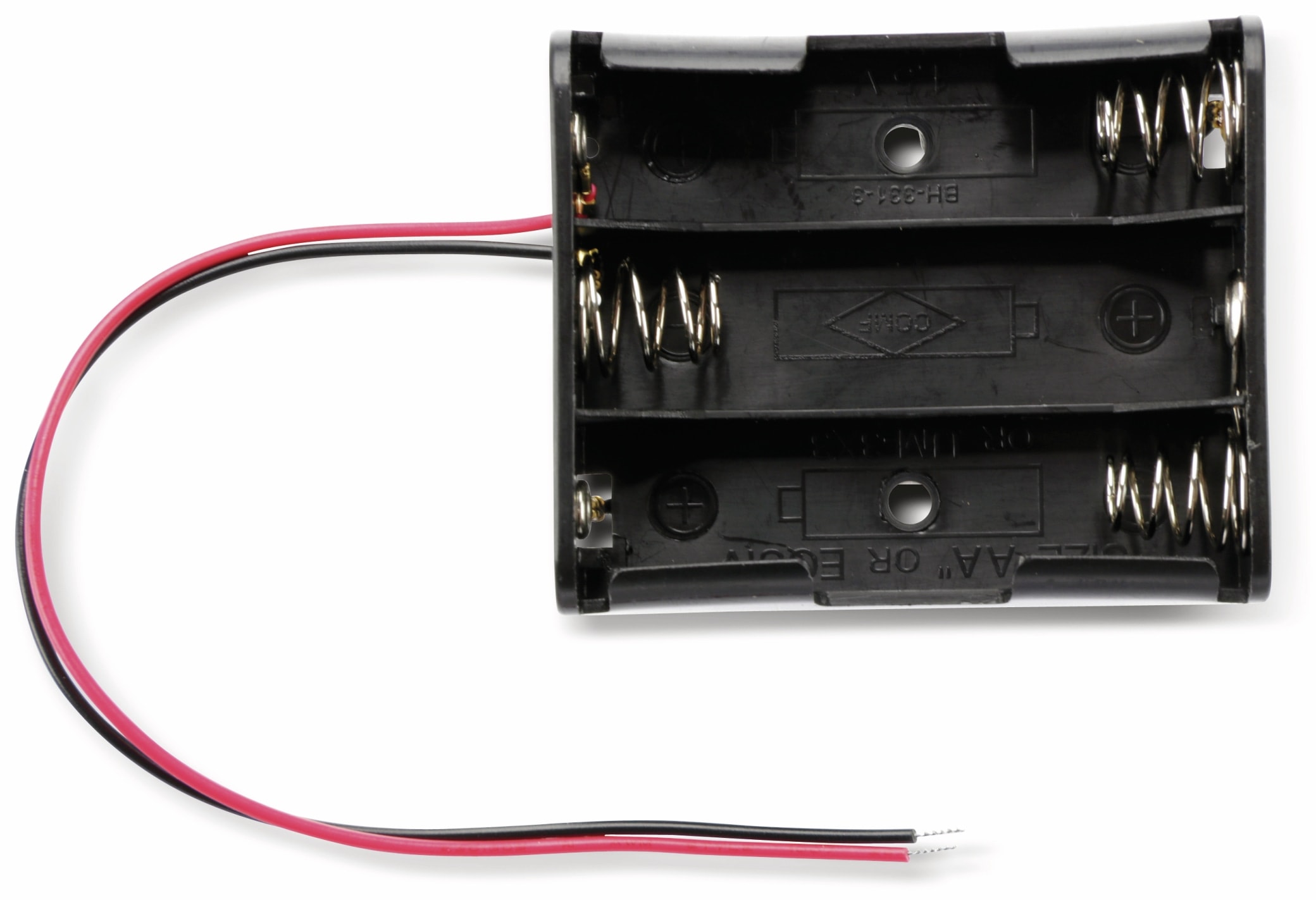 Batteriehalter für 3 Mignon, AA, mit Anschlußkabel Batteriehalter für 3 Mignon, AA, mit Anschlußkabel