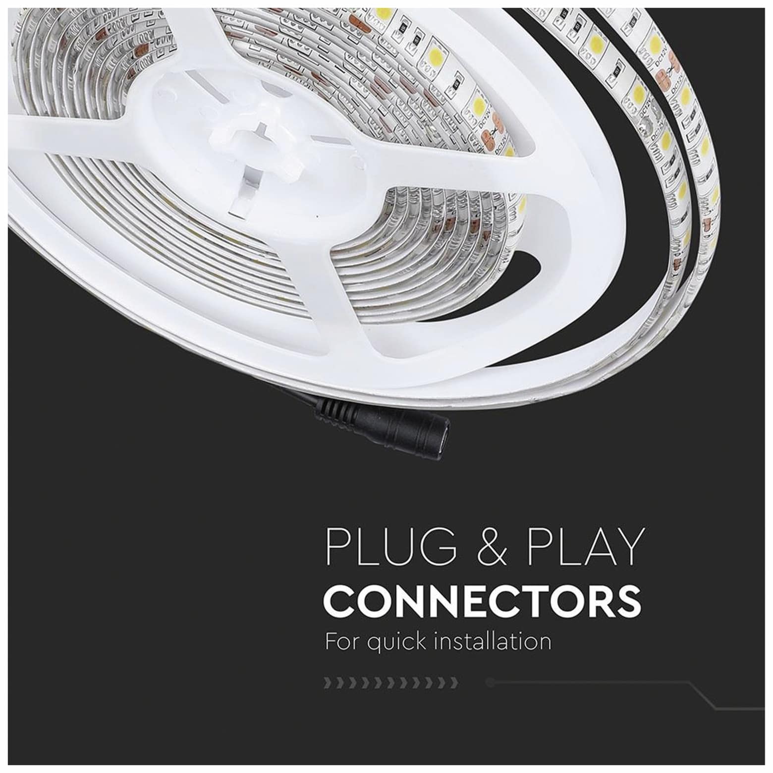 V-TAC LED-Strip VT-5050, 300 LEDs, 5 m, 12V, IP 65, 4000 K V-TAC LED-Strip VT-5050, 300 LEDs, 5 m, 12V, IP 65, 4000 K