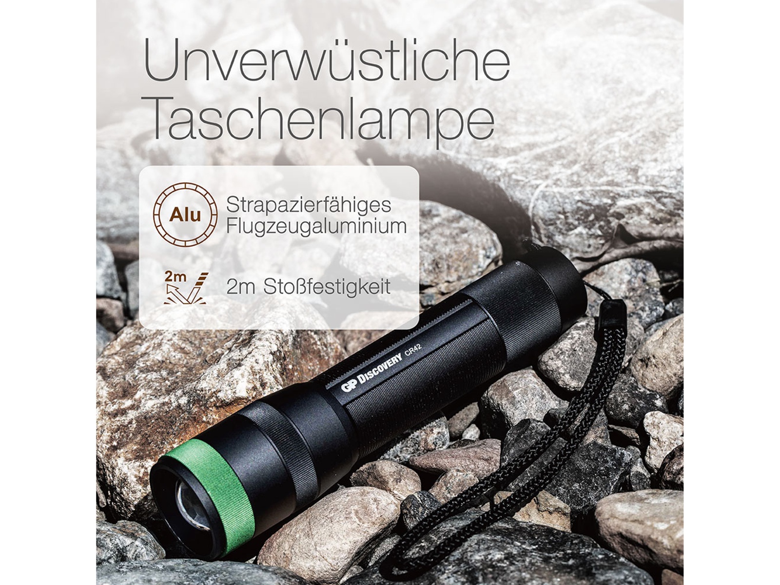 GP LED-Taschenlampe Discovery CR42, 1000 lm, 170 m GP LED-Taschenlampe Discovery CR42, 1000 lm, 170 m
