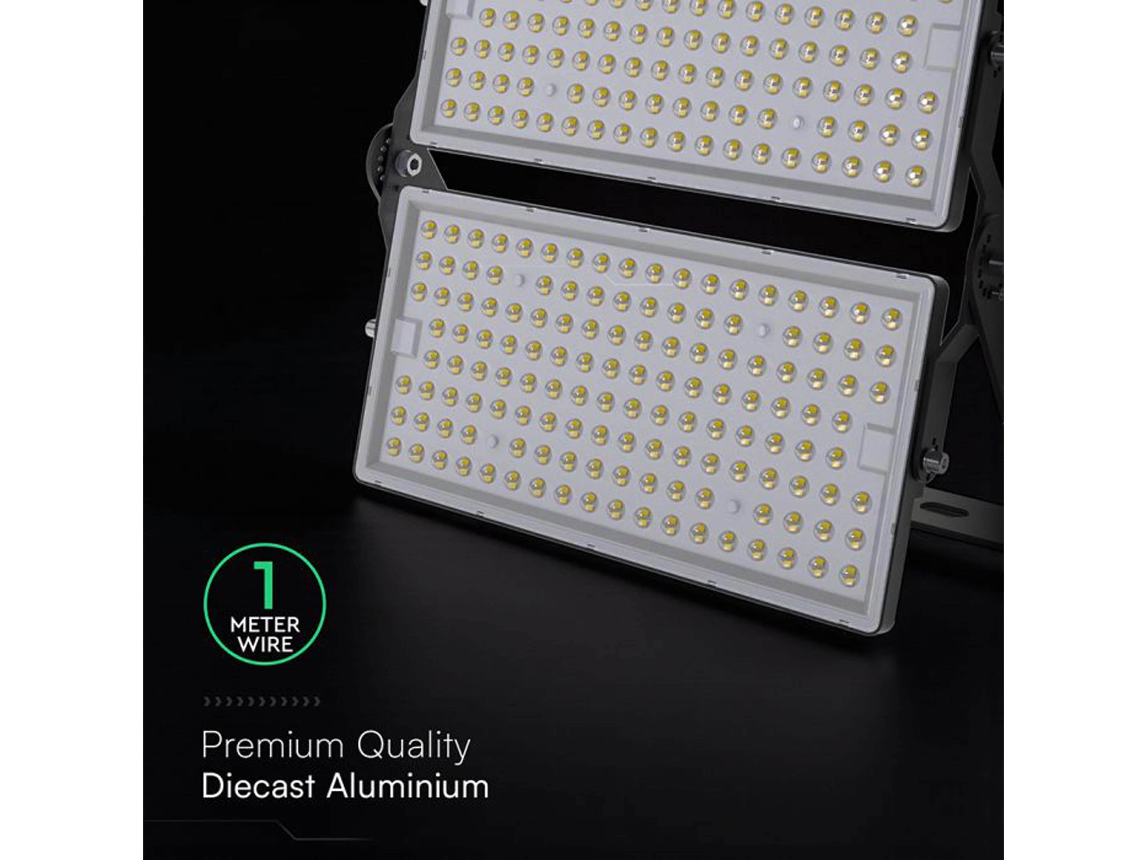 V-TAC LED-Fluter VT-48500, 500W, 6500K, EEK: D, 67500lm, kaltweiß, IP65, schwarz V-TAC LED-Fluter VT-48500, 500W, 6500K, EEK: D, 67500lm, kaltweiß, IP65, schwarz