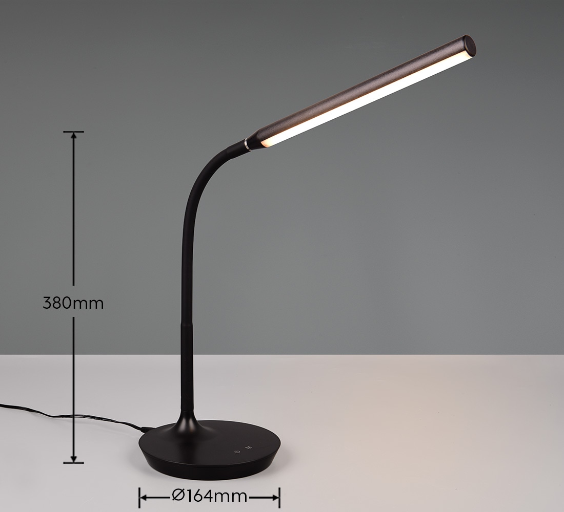 REALITY LED-Tischleuchte Toro R57641102 schwarz, 5 W, 700 lm, CCT REALITY LED-Tischleuchte Toro R57641102 schwarz, 5 W, 700 lm, CCT