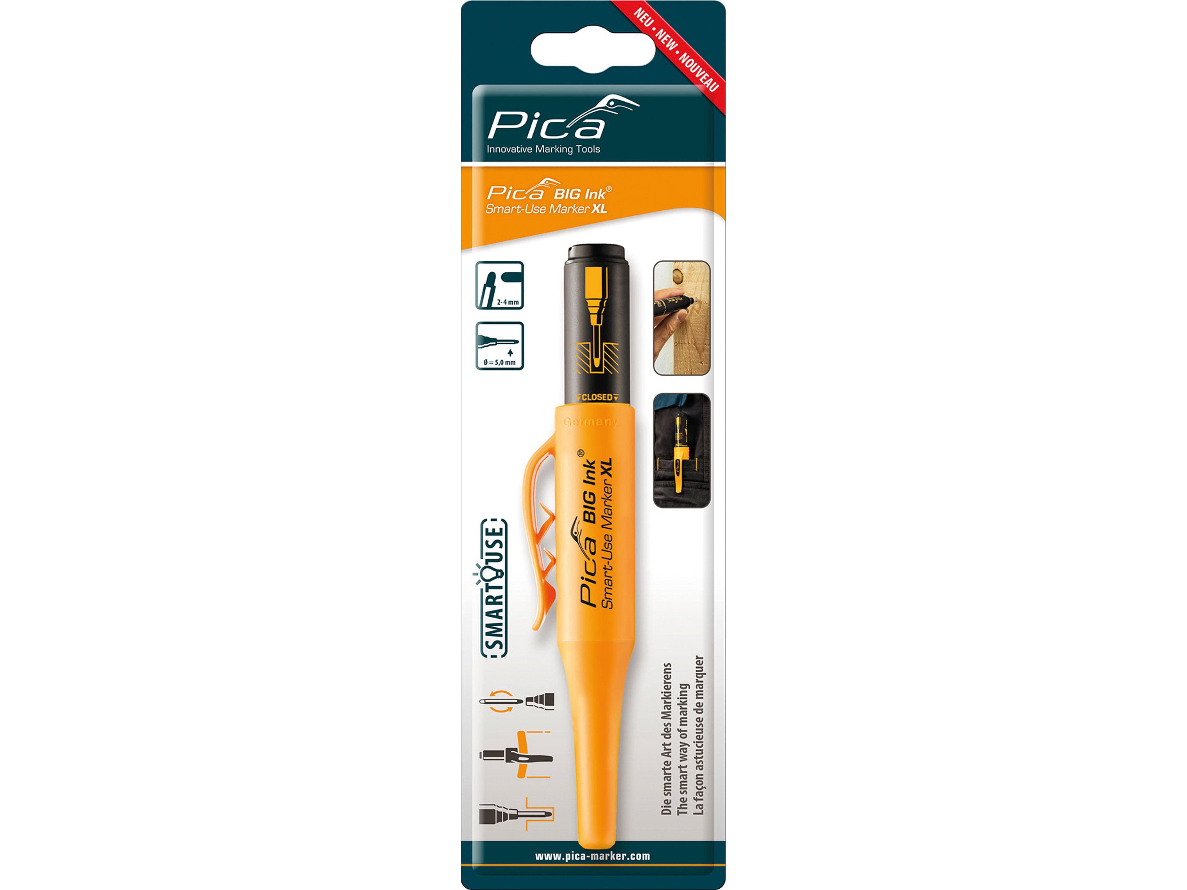 PICA BIG Ink Smart-Use Marker XL 170/46/SB, schwarz PICA BIG Ink Smart-Use Marker XL 170/46/SB, schwarz