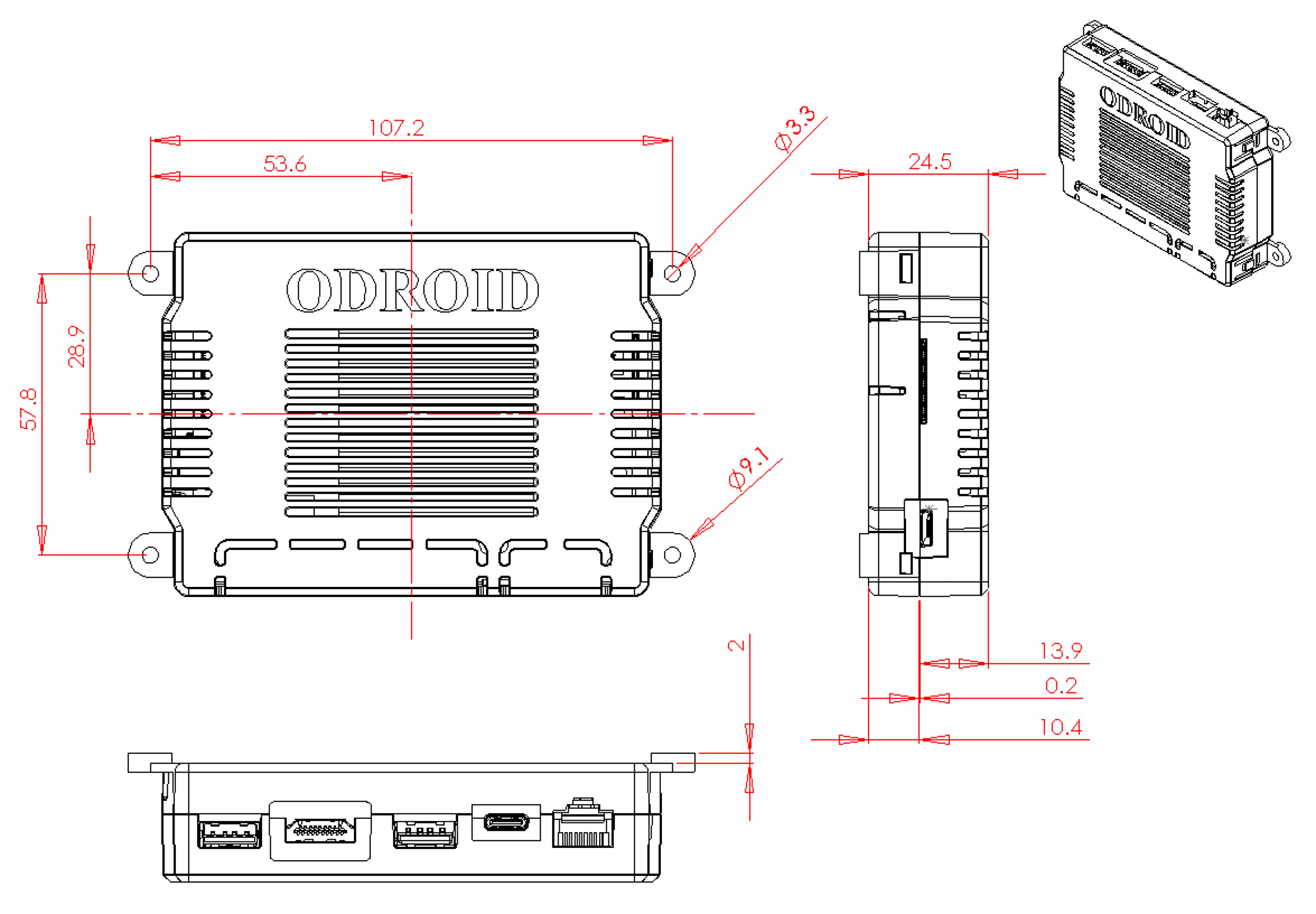 ODROID-M1S Einplatinen-Computer mit IO Header, 4 GB RAM ODROID-M1S Einplatinen-Computer mit IO Header, 4 GB RAM