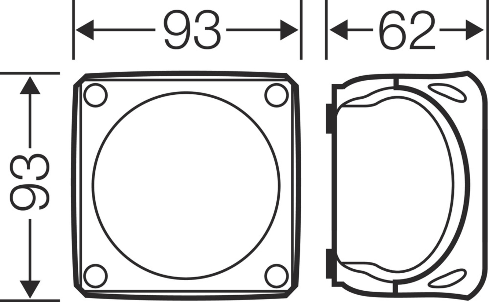 HENSEL Abzweigkasten DK 0200 G, 93x93x62 mm, grau HENSEL Abzweigkasten DK 0200 G, 93x93x62 mm, grau