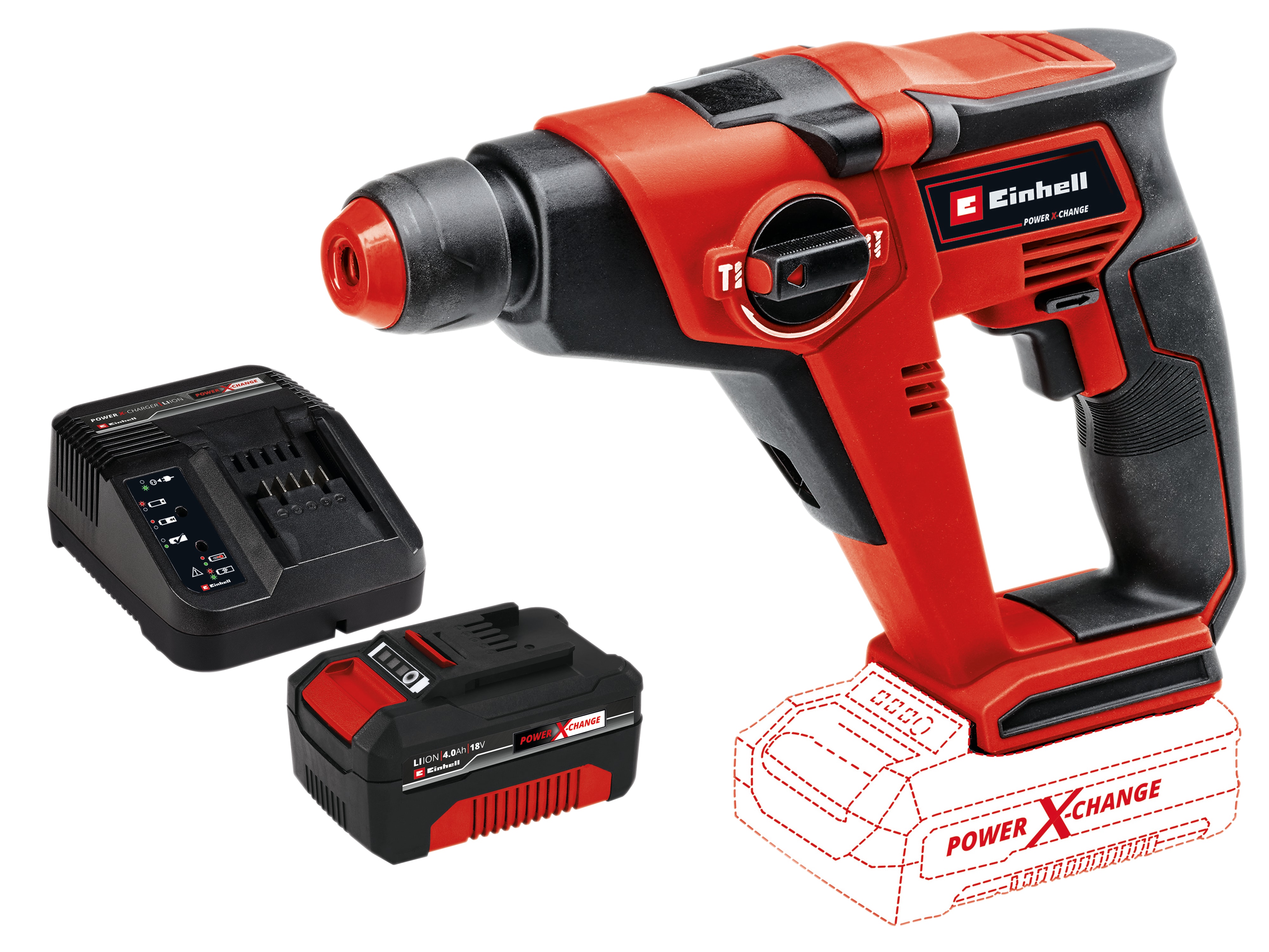 EINHELL Akku-Bohrhammer TE-HD 18/12 Li Kit (1x 4,0 Ah) EINHELL Akku-Bohrhammer TE-HD 18/12 Li Kit (1x 4,0 Ah)