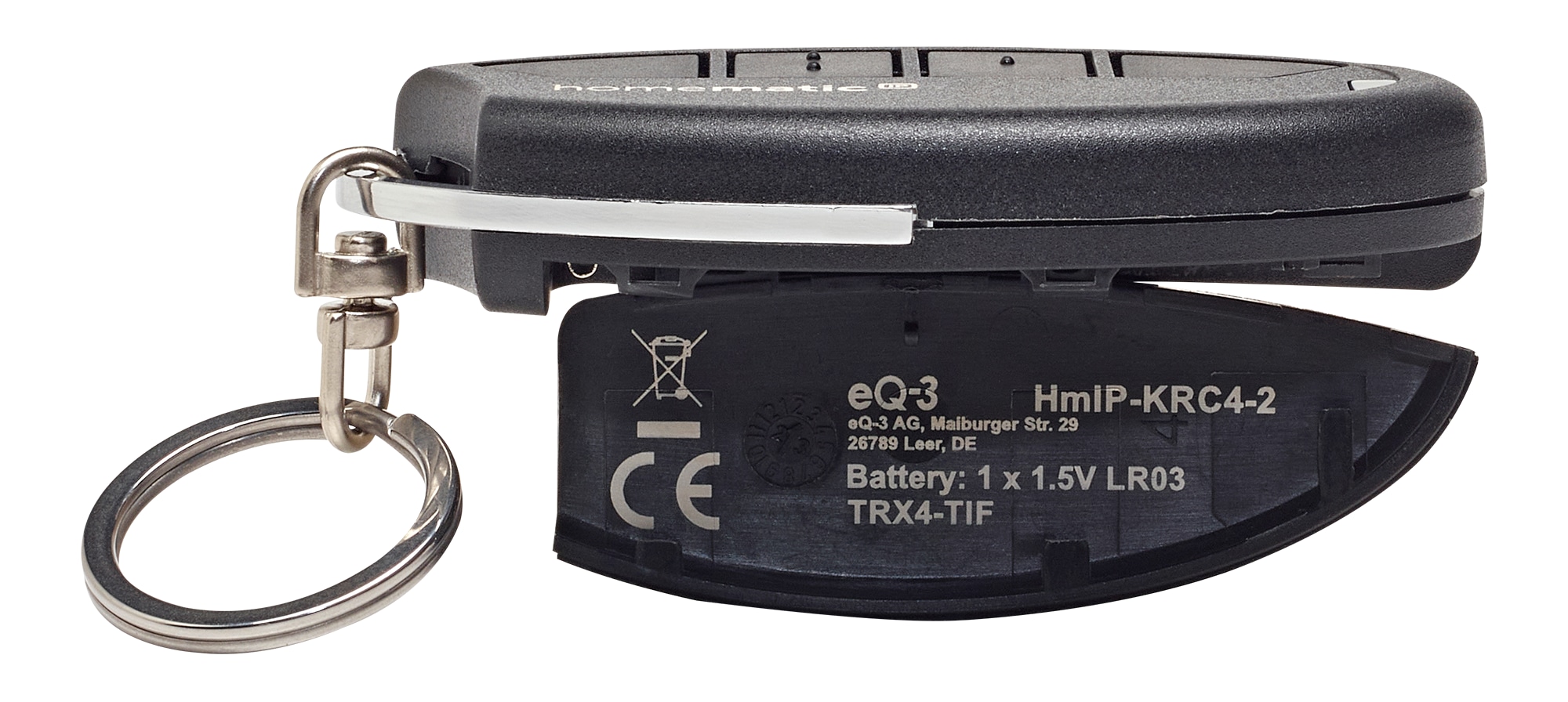 HOMEMATIC IP 160723A0 Schlüsselbundfernbedienung, 4 Tasten HOMEMATIC IP 160723A0 Schlüsselbundfernbedienung, 4 Tasten