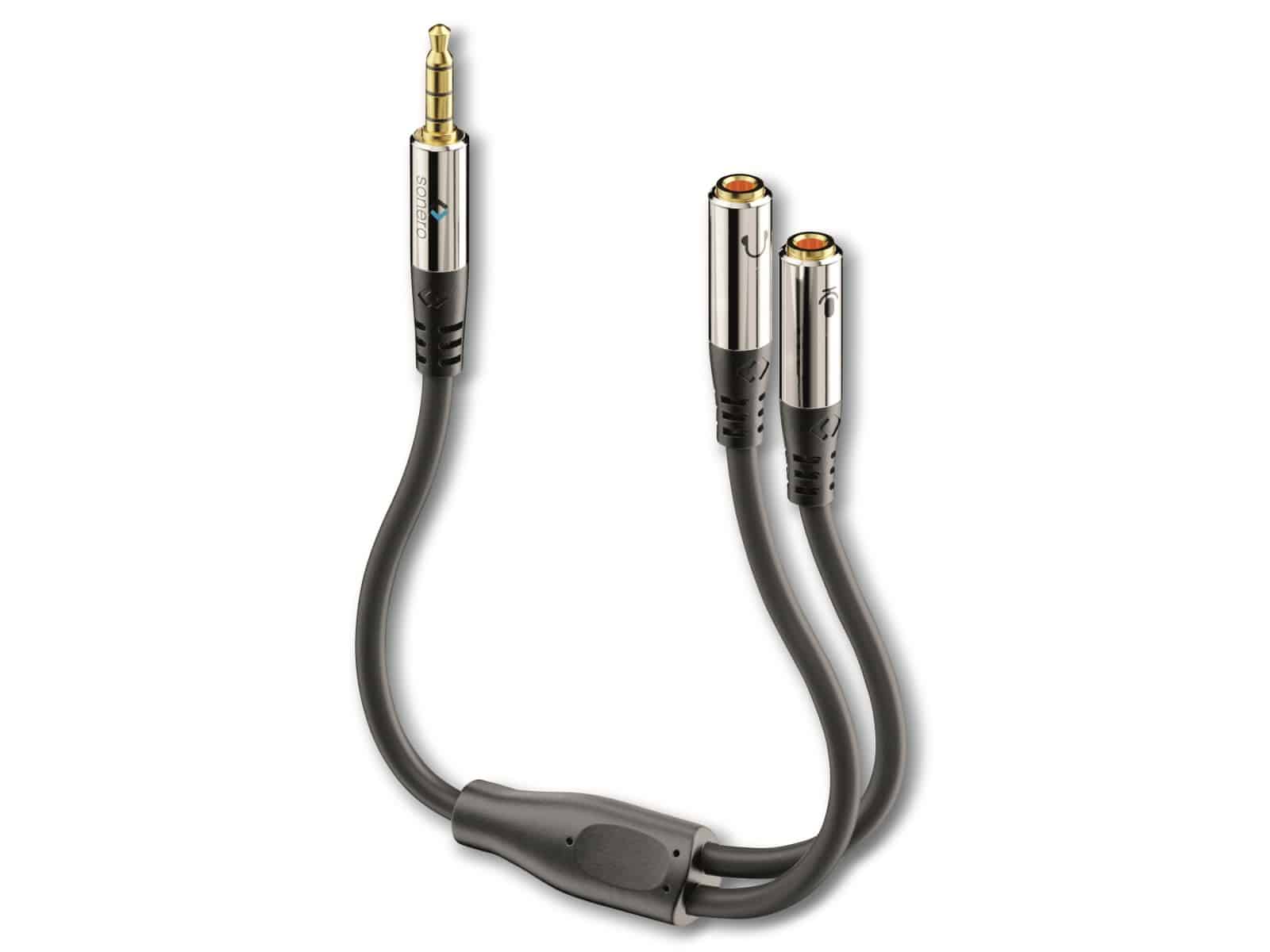 SONERO Audioadapter 0,25 m, Klinkenstecker auf 2x Klinkenbuchse SONERO Audioadapter 0,25 m, Klinkenstecker auf 2x Klinkenbuchse