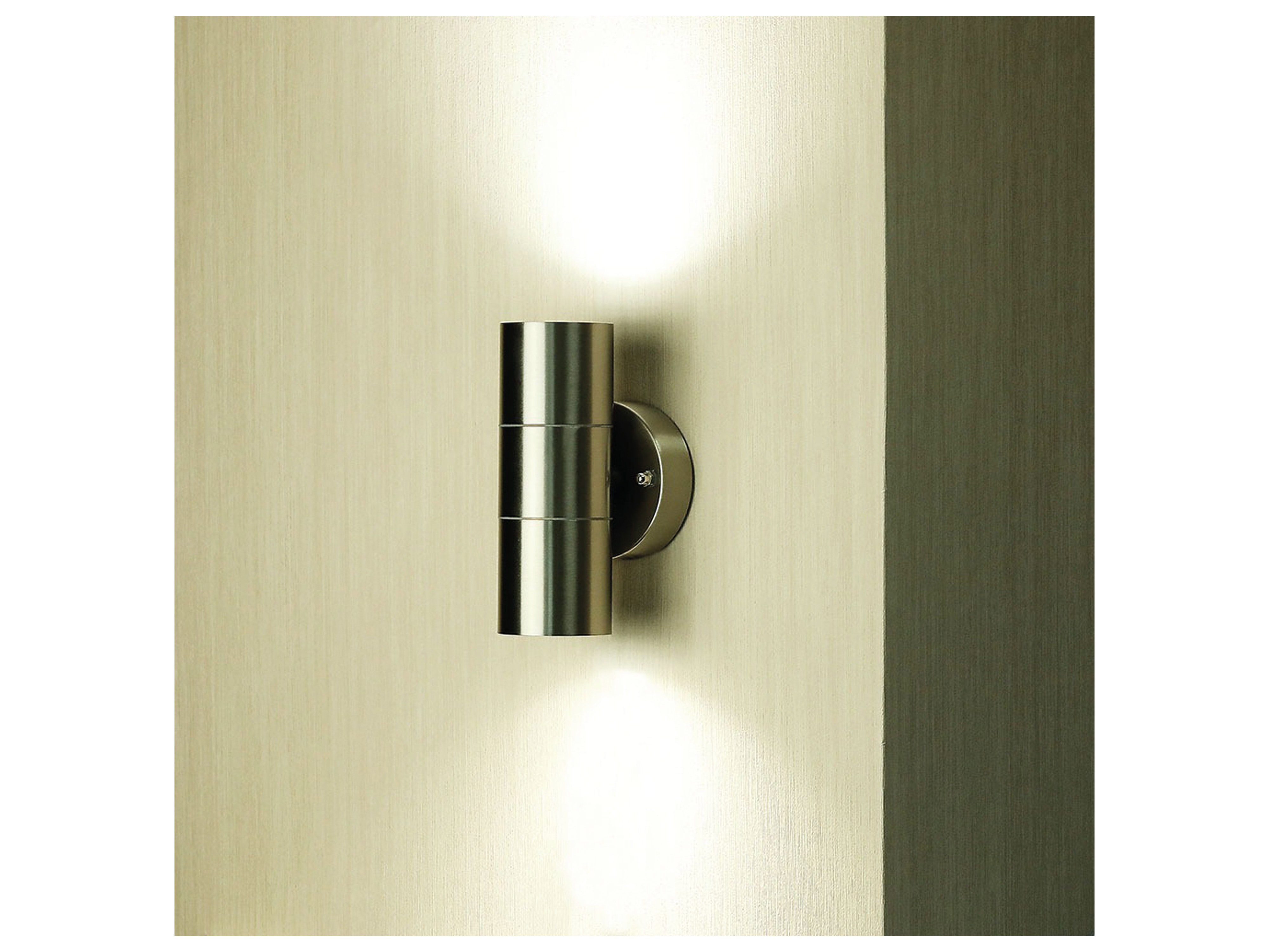 V-TAC Up Down Strahler VT-7622 (7500), 230V~, GU10, IP 44, Edelstahl V-TAC Up Down Strahler VT-7622 (7500), 230V~, GU10, IP 44, Edelstahl