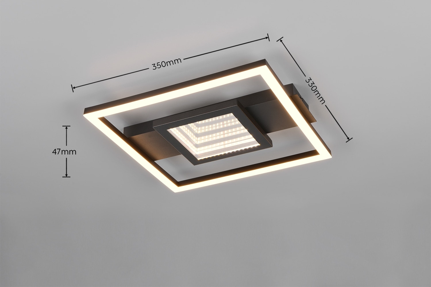 REALITY LED-Deckenleuchte WHEELER, R64801932, 16W, 2000lm, 3000K, schwarz REALITY LED-Deckenleuchte WHEELER, R64801932, 16W, 2000lm, 3000K, schwarz