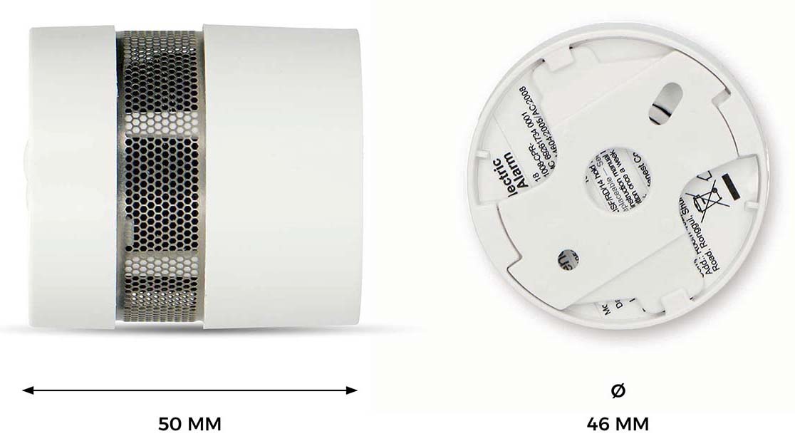 ALECTO Mini-Rauchmelder SD1020 10-Jahre-Batterie, Sensorlaufzeit, 3 Stück