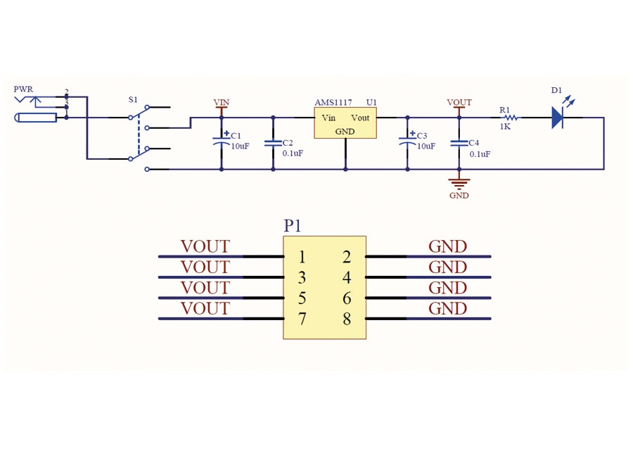 DAYPOWER Spannungsregler-Modul M-SD-AMS1117/5.0 DAYPOWER Spannungsregler-Modul M-SD-AMS1117/5.0