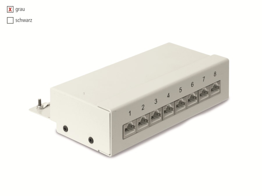 RED4POWER CAT.5e Patchpanel R4-N107G, 8-fach, grau RED4POWER CAT.5e Patchpanel R4-N107G, 8-fach, grau