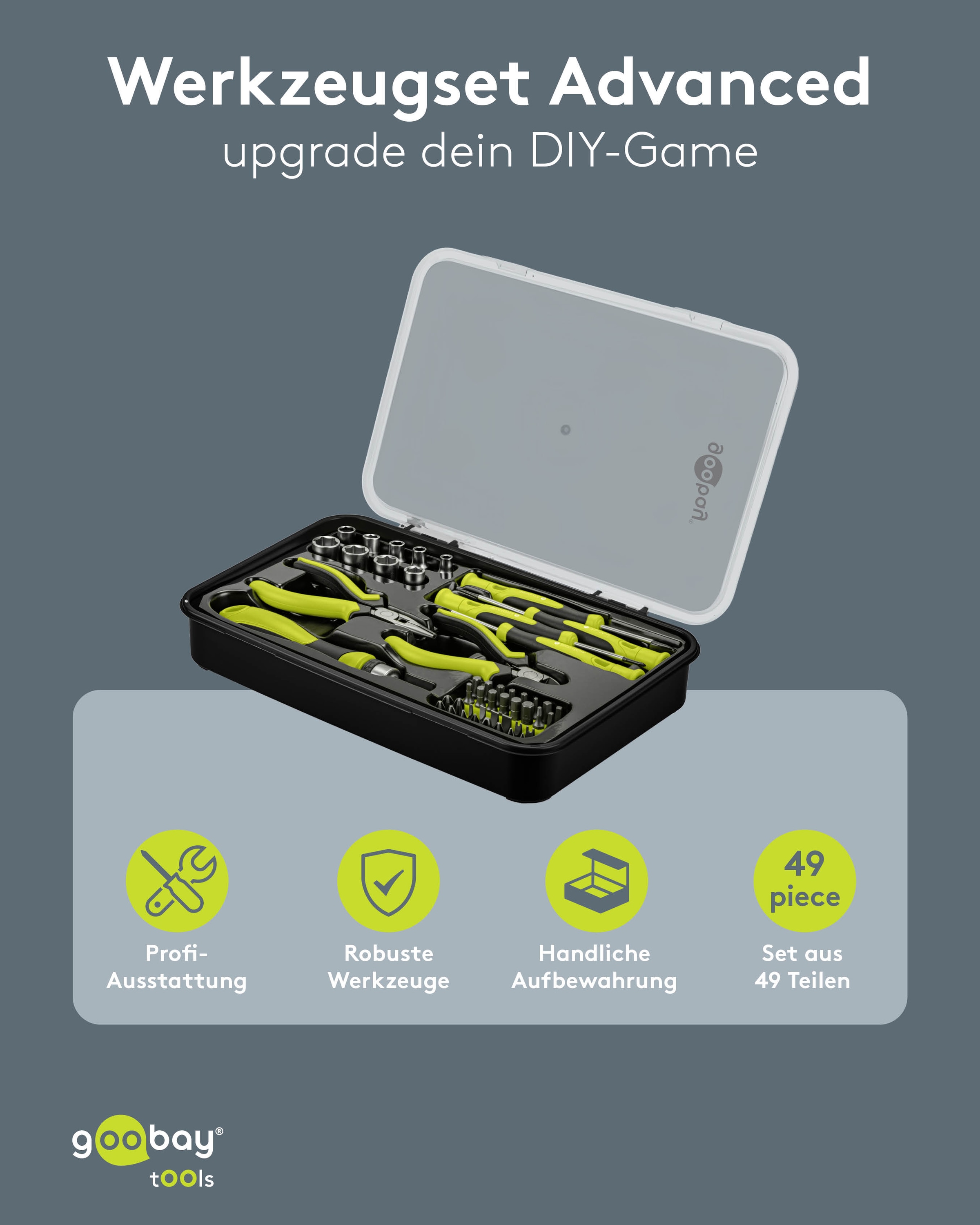 GOOBAY TOOLS Werkzeug-Set Advanced, 77846, 49-teilig GOOBAY TOOLS Werkzeug-Set Advanced, 77846, 49-teilig
