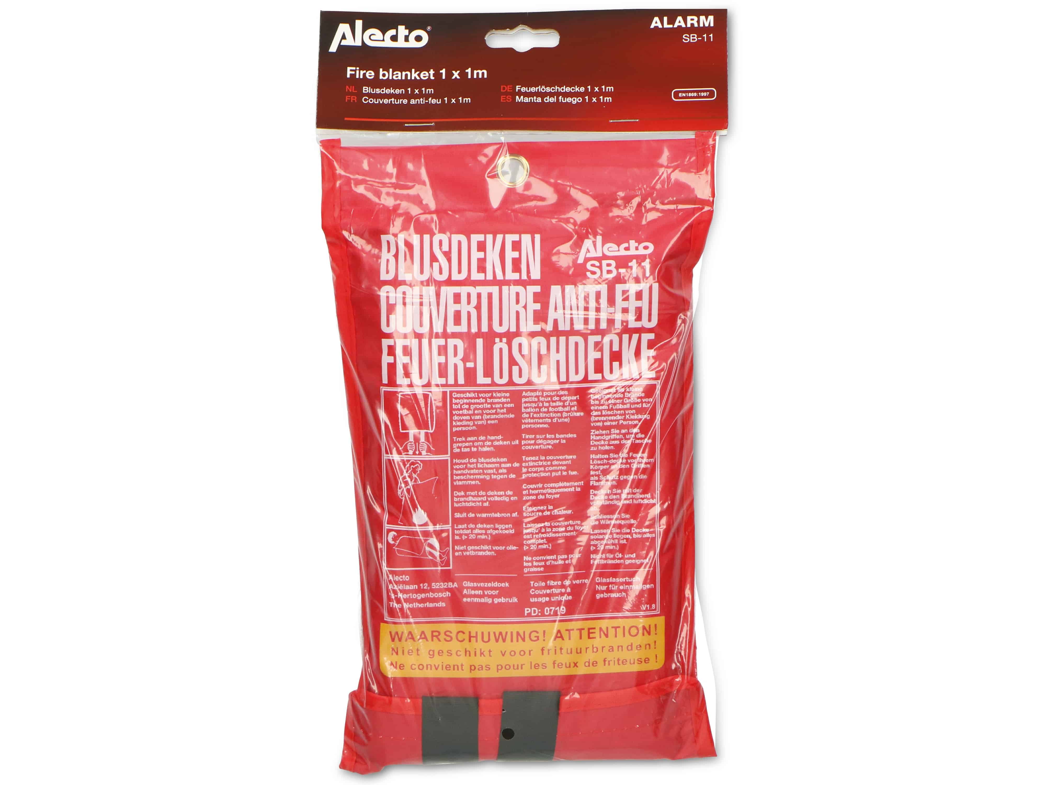 ALECTO Löschdecke SB-11, 100x100 cm ALECTO Löschdecke SB-11, 100x100 cm