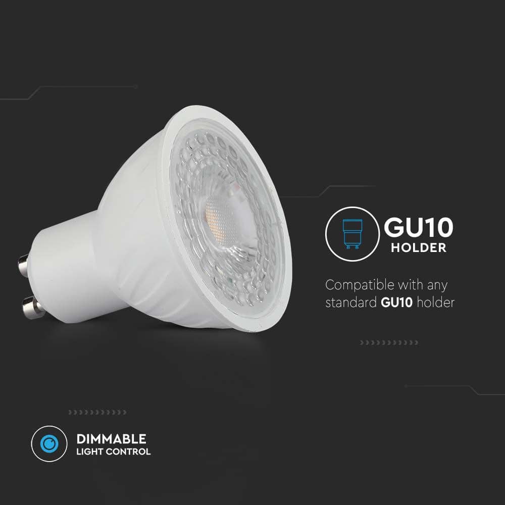 V-TAC LED-Lampe VT-21194, EEK: F, 6W, 445lm, 6500k, GU10, 110°