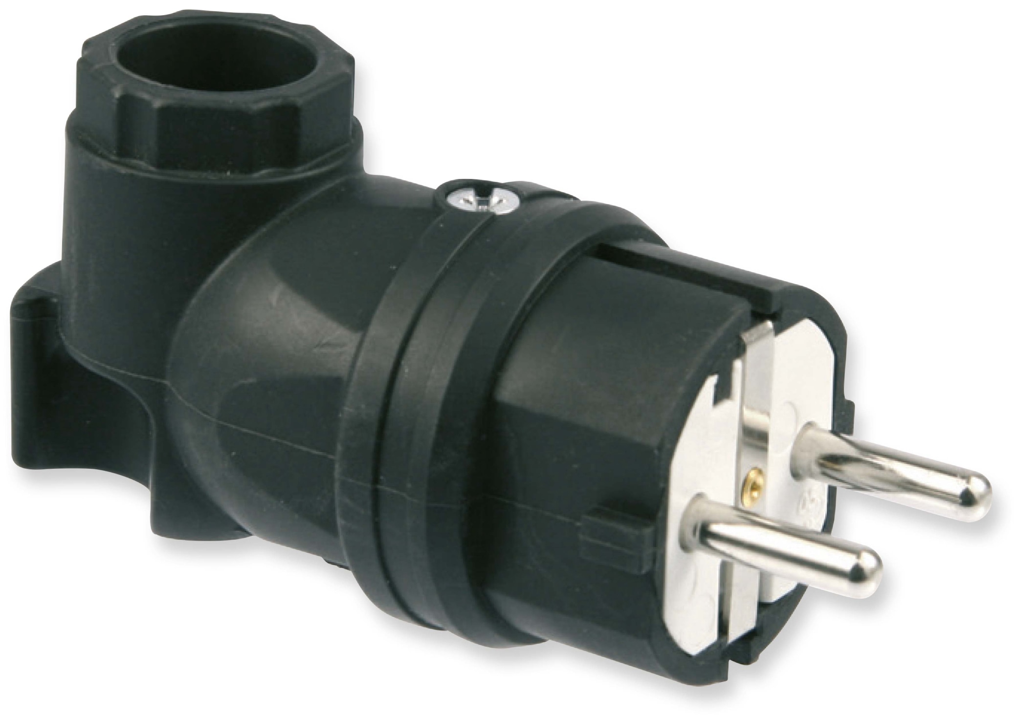 PCE Gummi-Schutzkontaktstecker gewinkelt, schwarz, IP44 PCE Gummi-Schutzkontaktstecker gewinkelt, schwarz, IP44