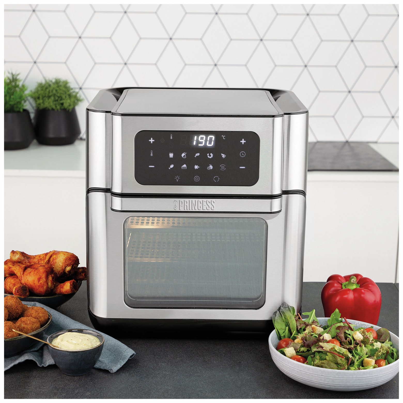 PRINCESS Heißluftfritteuse Aerofryer Ofen, 10 L, 1500 W PRINCESS Heißluftfritteuse Aerofryer Ofen, 10 L, 1500 W