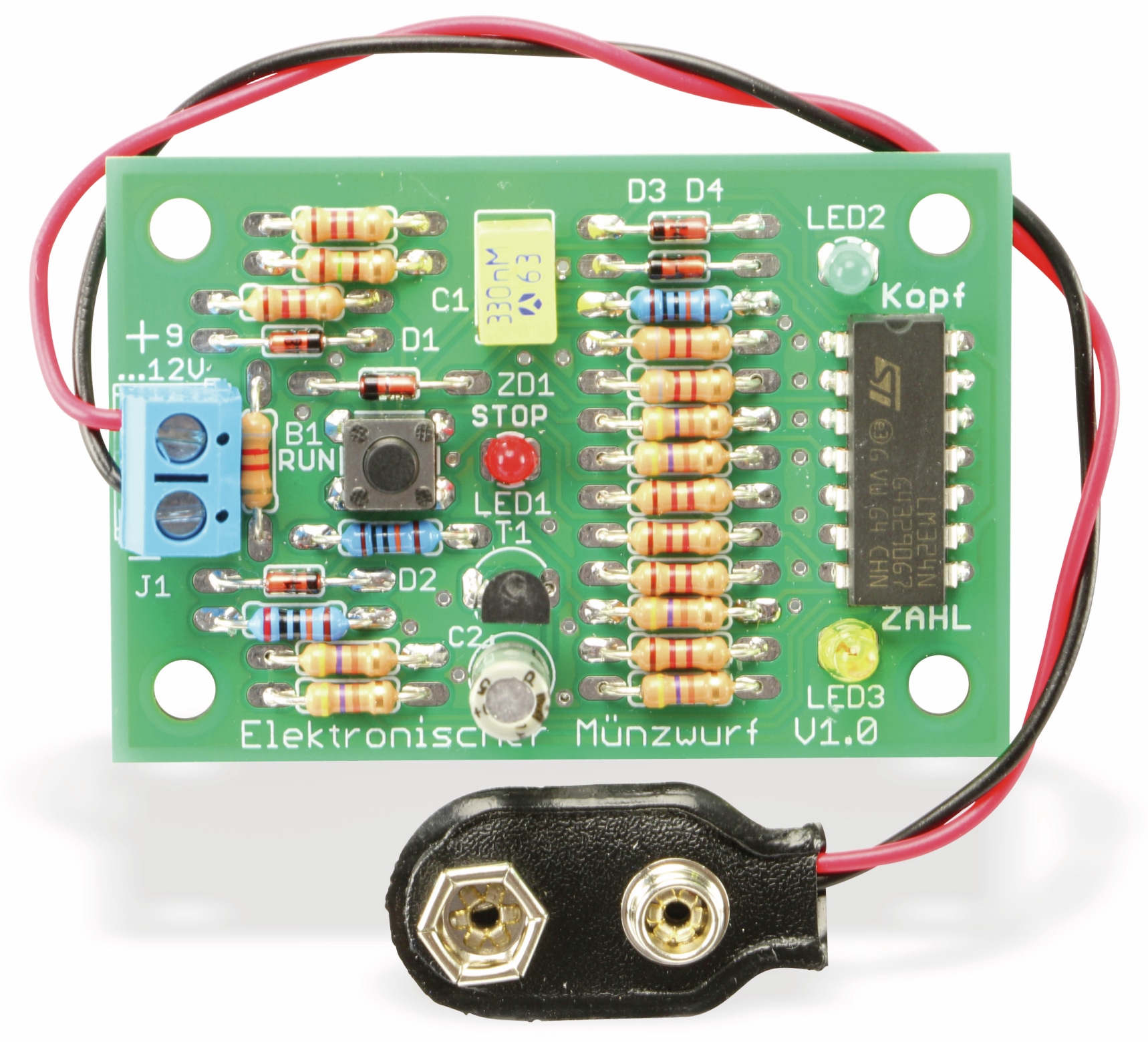 Bausatz Elektronischer Münzwurf, V1.0 Bausatz "Elektronischer Münzwurf" V1.0