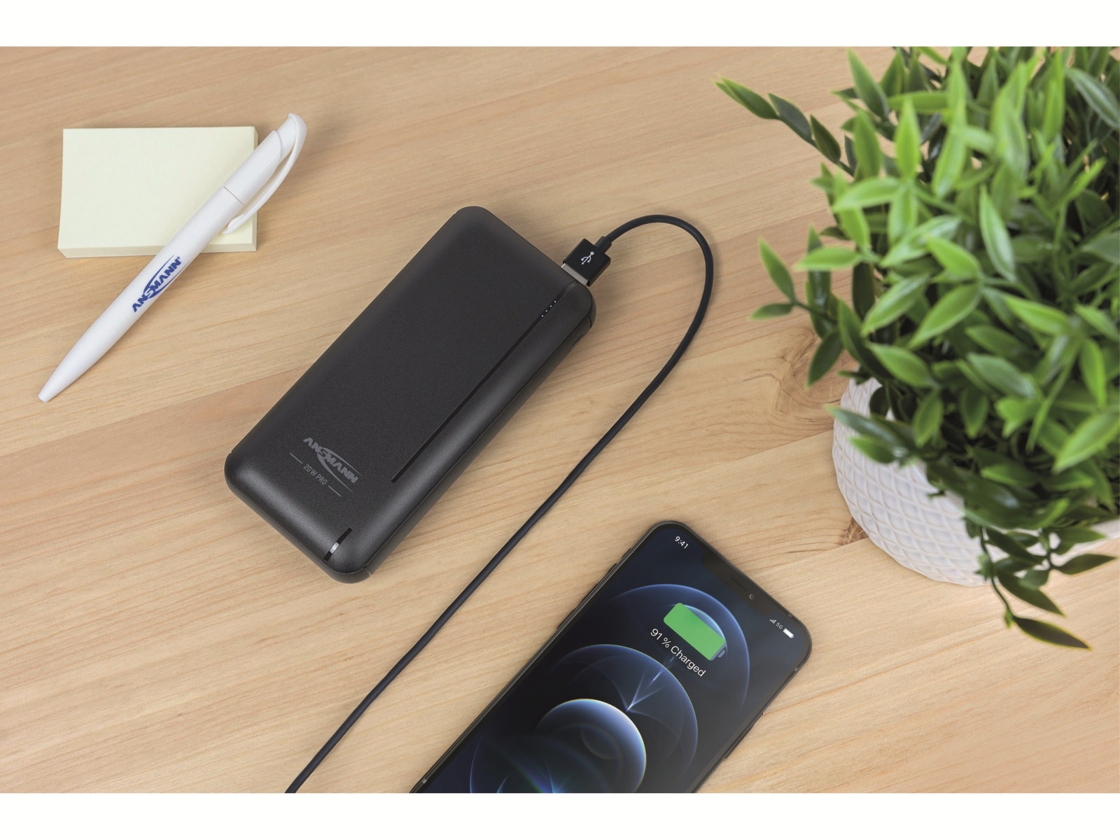 ANSMANN USB Powerbank PB320PD, 20000 mAh, 20 Wh, 2x USB-A Port, QC 3.0 ANSMANN USB Powerbank PB320PD, 20000 mAh, 20 Wh, 2x USB-A Port, QC 3.0