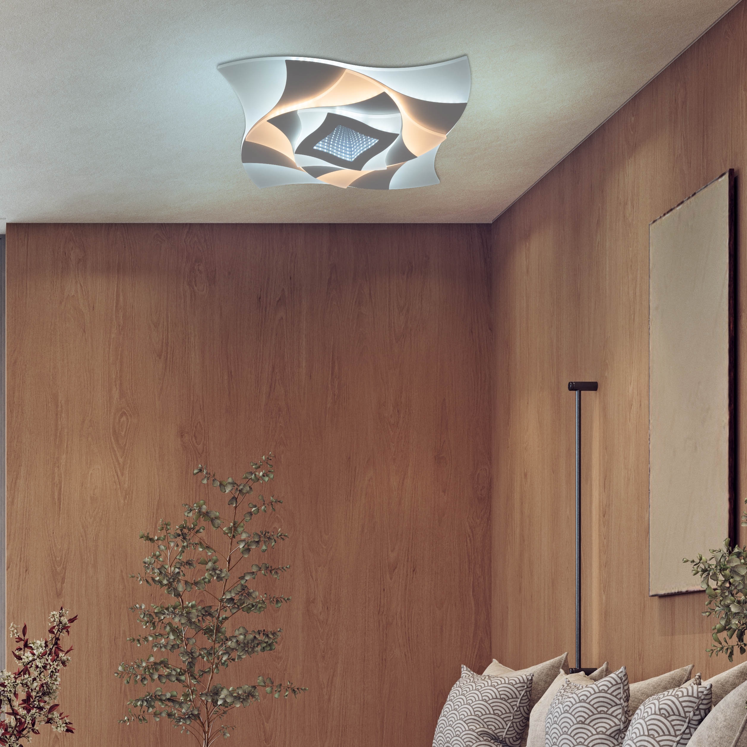 NÄVE LED-Deckenleuchte 1408477, 40W, 2600lm, CCT, 3D-Effekt, weiß LED-Deckenleuchte NÄVE 1408477, 40W, 2600lm, CCT, 3D-Effekt, weiß