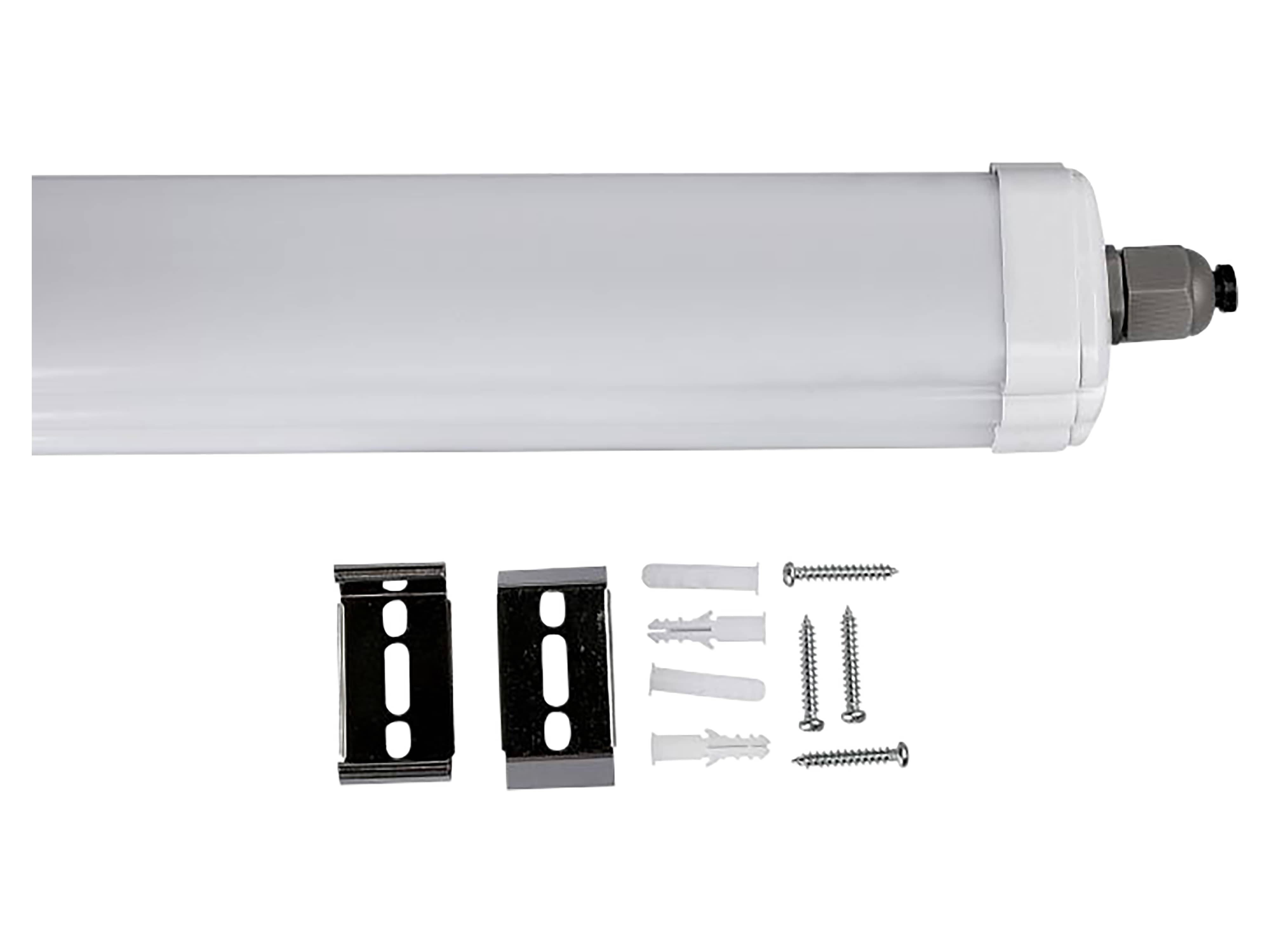 V-TAC LED-Feuchtraumleuchte VT-1249, 36W, 4000K, EEK: E, 4820lm, neutralweiß, IP65, 120 cm V-TAC LED-Feuchtraumleuchte VT-1249, 36W, 4000K, EEK: E, 4820lm, neutralweiß, IP65, 120 cm