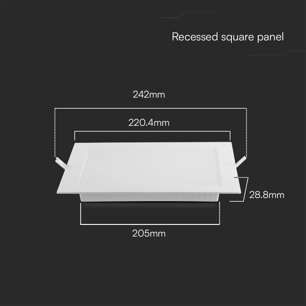 V-TAC LED-Einbauleuchte VT-61018, EEK: F, 18 W, 1850 lm, 3000 K, weiß V-TAC LED-Einbauleuchte VT-61018, EEK: F, 18 W, 1850 lm, 3000 K, weiß