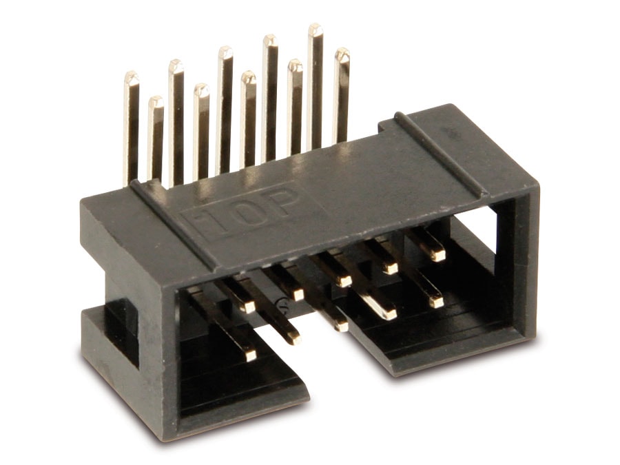CONNFLY ELECTRONIC Wannenstecker, abgewinkelt, 10-polig