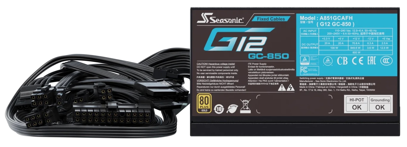 SEASONIC PC-Netzteil G12 GC-850 SEASONIC PC-Netzteil G12 GC-850