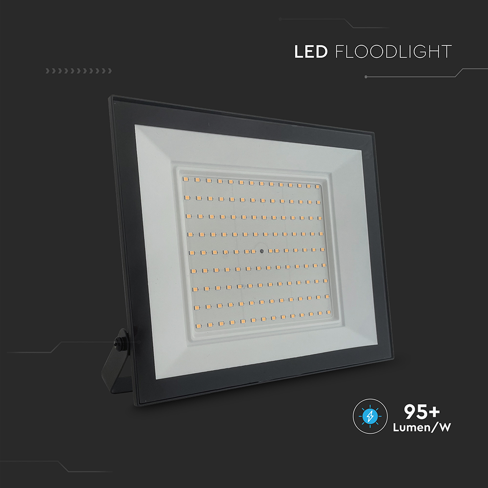 V-TAC LED-Fluter, VT-44109, 100 W, 3000K, EEK: F, 8150 lm, warmweiß, IP65, schwarz V-TAC LED-Fluter, VT-44109, 100 W, 3000K, EEK: F, 8150 lm, warmweiß, IP65, schwarz