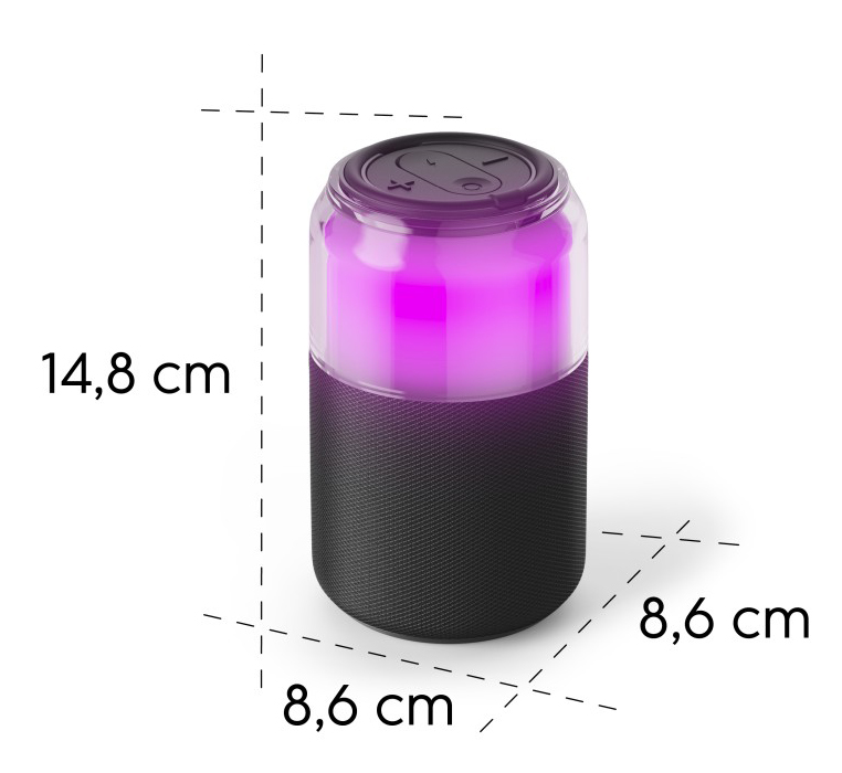HAMA Tragbarer Bluetooth-Lautsprecher "Can Speaker", Schwarz, 5 W HAMA Tragbarer Bluetooth-Lautsprecher "Can Speaker", Schwarz, 5 W