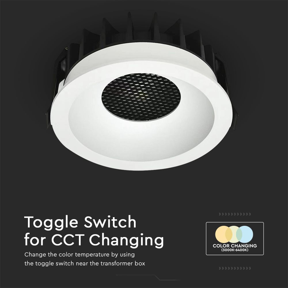 V-TAC LED-Einbauleuchte VT-17018, EEK: F, W 18, 1860 lm, CCT, Ø 106 mm, weiß V-TAC LED-Einbauleuchte VT-17018, EEK: F, W 18, 1860 lm, CCT, Ø 106 mm, weiß