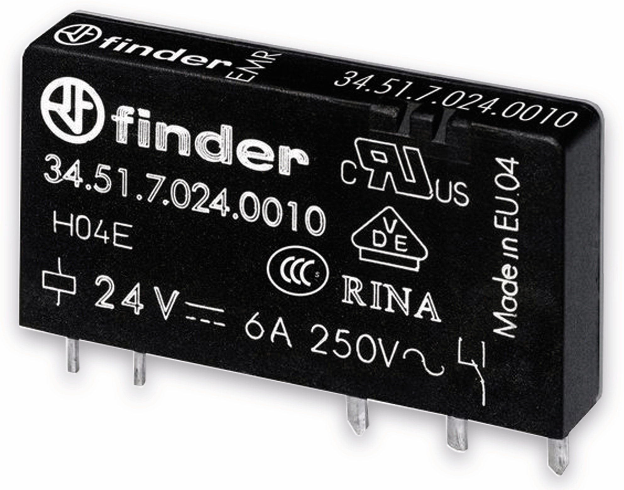 FINDER Relais 34.51, 12 V-, 1xUM, 6 A, AgNi