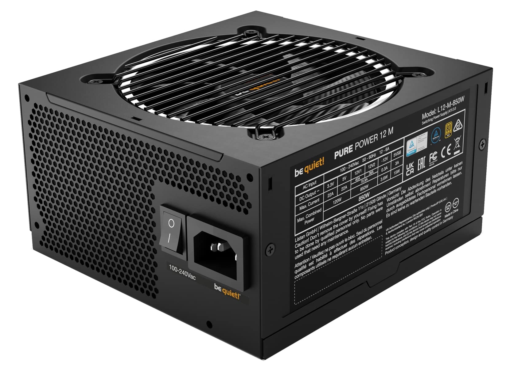BE QUIET! Pure Power 12M 850W BE QUIET! Pure Power 12M 850W