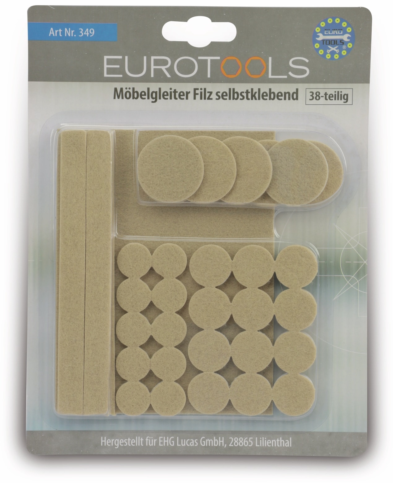 EUROTOOLS Möbelgleiter-Set 349-NBFR, 38-teilig EUROTOOLS Möbelgleiter-Set 349-NBFR, 38-teilig