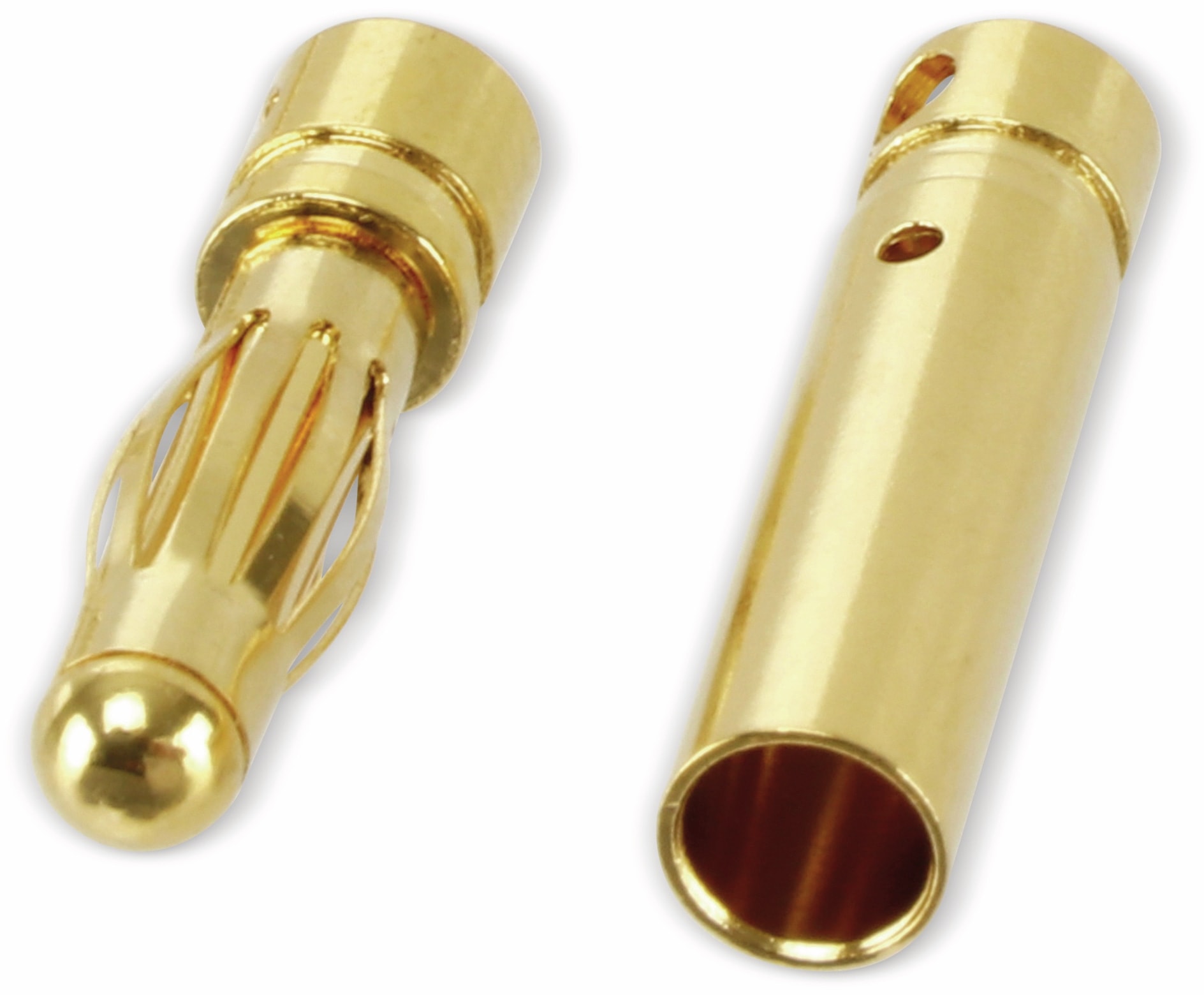 DAYCOM Goldkontakt-Steckerset, Steckkontaktlänge 20 mm, Kupplungskontaktlänge 20 mm, 4 mm, 5 Paare DAYCOM Goldkontakt-Steckerset, Steckkontaktlänge 20 mm, Kupplungskontaktlänge 20 mm, 4 mm, 5 Paare