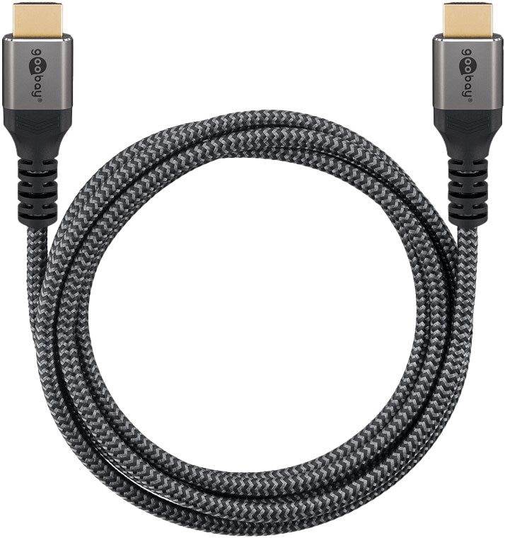 GOOBAY HDMI Kabel Plus Ultra High Speed 8K schwarz/silber, 0,5 m GOOBAY HDMI Kabel Plus Ultra High Speed 8K schwarz/silber, 0,5 m