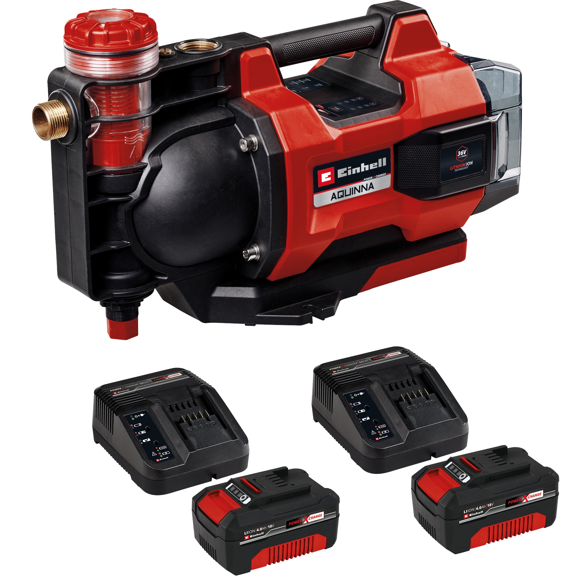 EINHELL Akku-Gartenpumpe Aquinna 36/38 F LED Automatic + 2x Starterset EINHELL Akku-Gartenpumpe Aquinna 36/38 F LED Automatic + 2x Starterset
