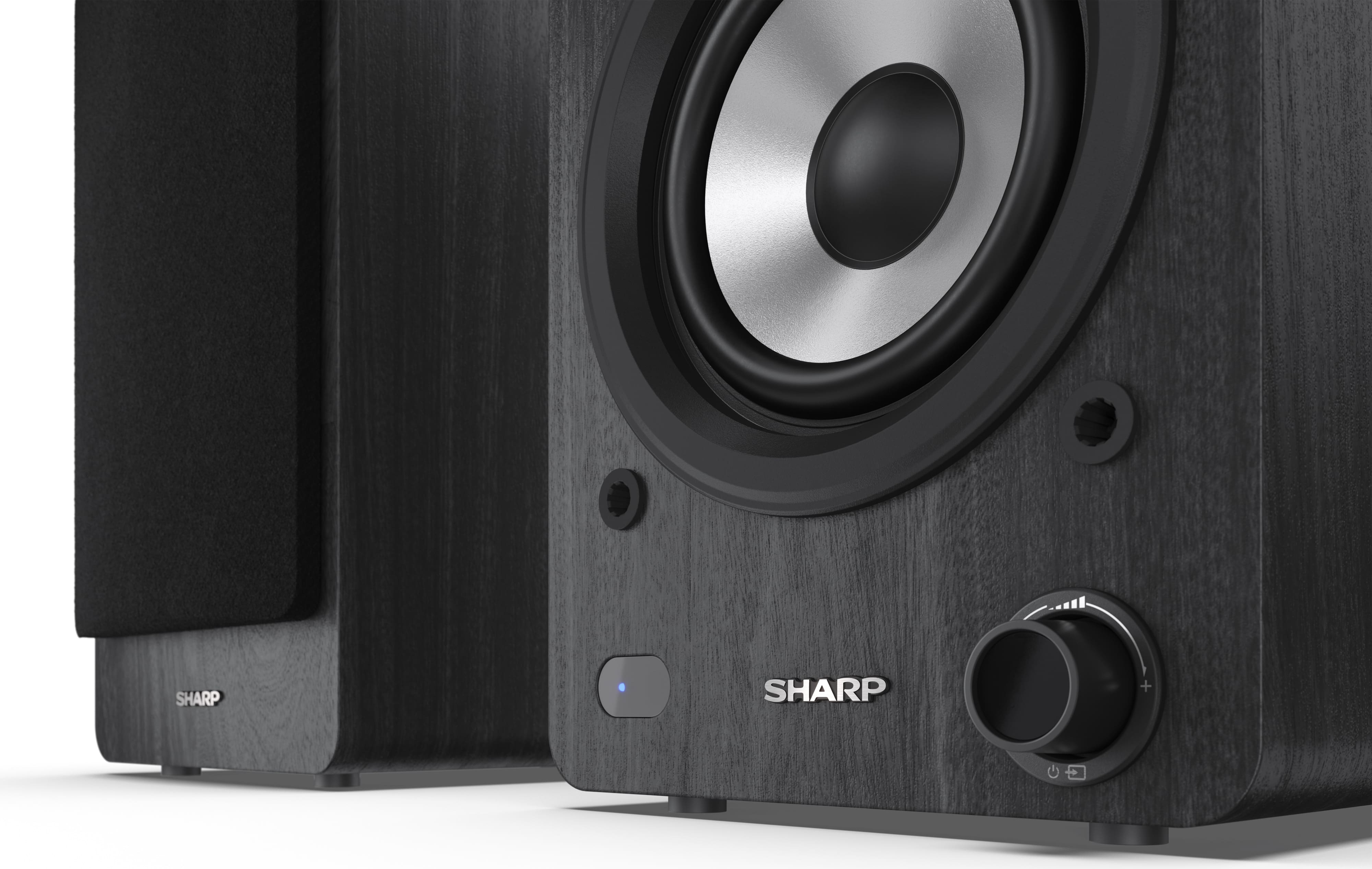 SHARP Lautsprecherboxen CP-SS30 (BK), 2-Wege, Bluetooth, USB, MP3, 60 W SHARP Lautsprecherboxen CP-SS30 (BK), 2-Wege, Bluetooth, USB, MP3, 60 W
